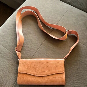 A new day alligator print detachable crossbody bag pink